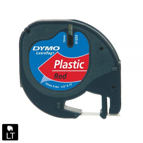 Băng nhãn dán Dymo (LT) nhựa PET 12mm x 4m - (đen/đỏ) S0721630
