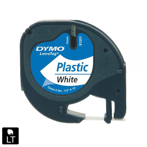 Băng nhãn dán Dymo (LT) nhựa PET 12mm x 4m - (đen/trắng) S0721610