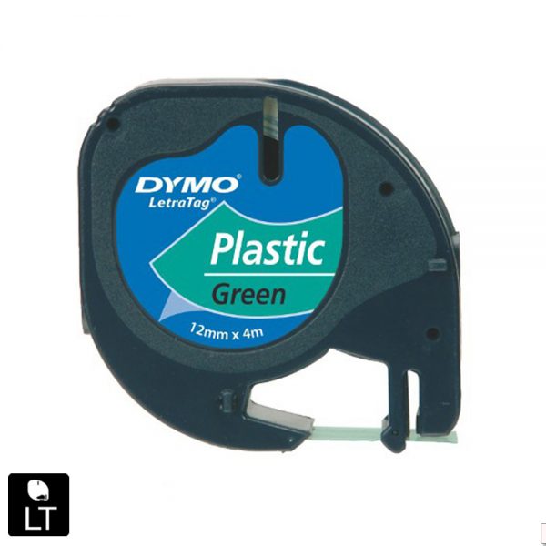 Băng nhãn dán Dymo (LT) nhựa PET 12mm x 4m - (đen/xanh lá) S0721640