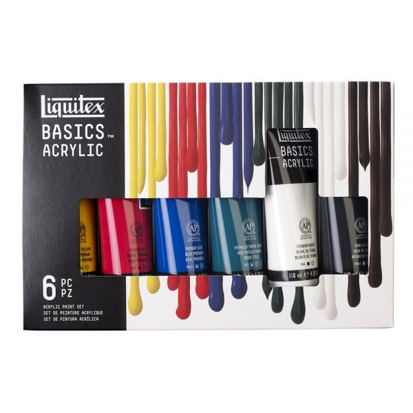 Màu vẽ Liquitex Acrylic Basics 6 màu 118ml