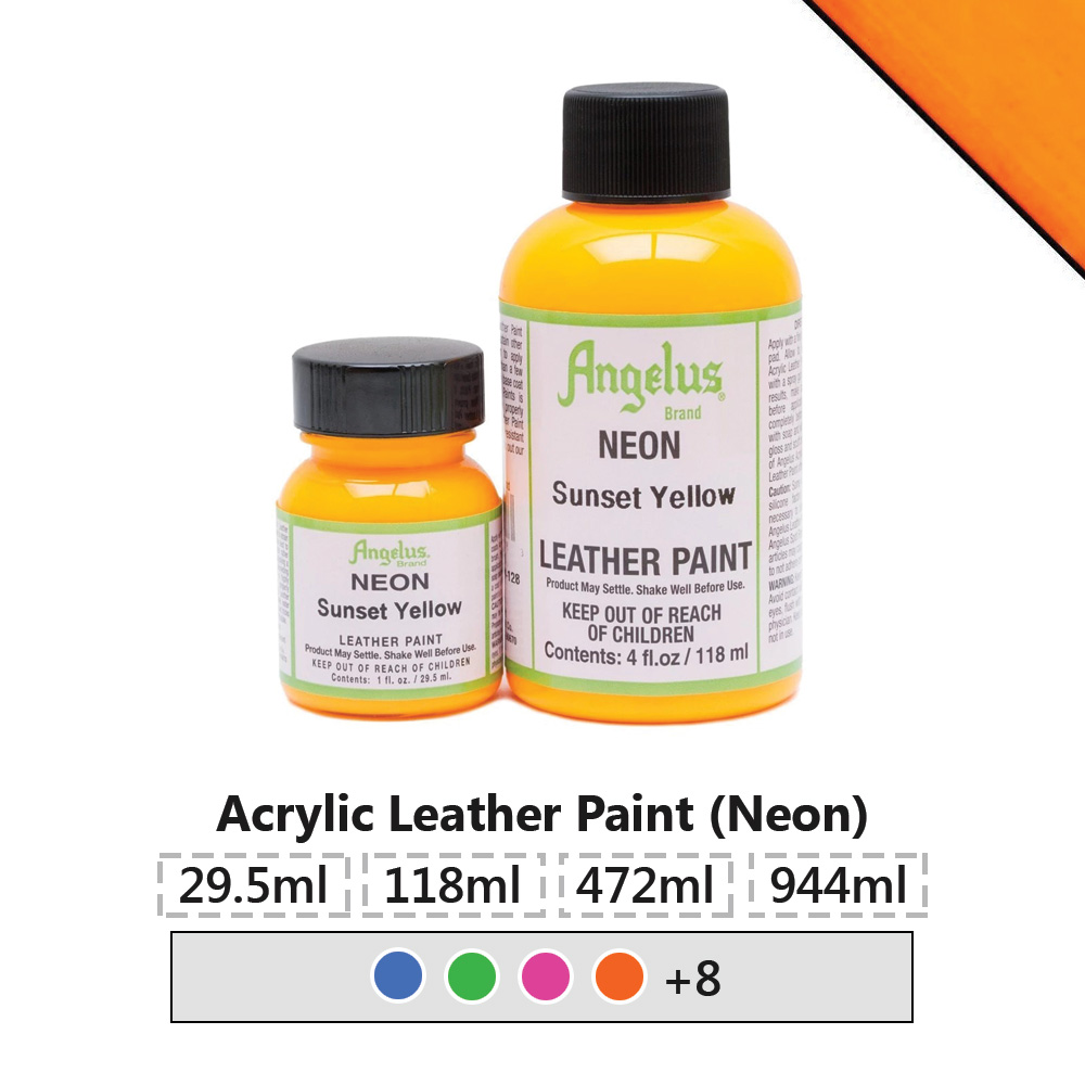 Màu Angelus Acrylic Leather Paint Neon phản quang vẽ trên da, vải,..