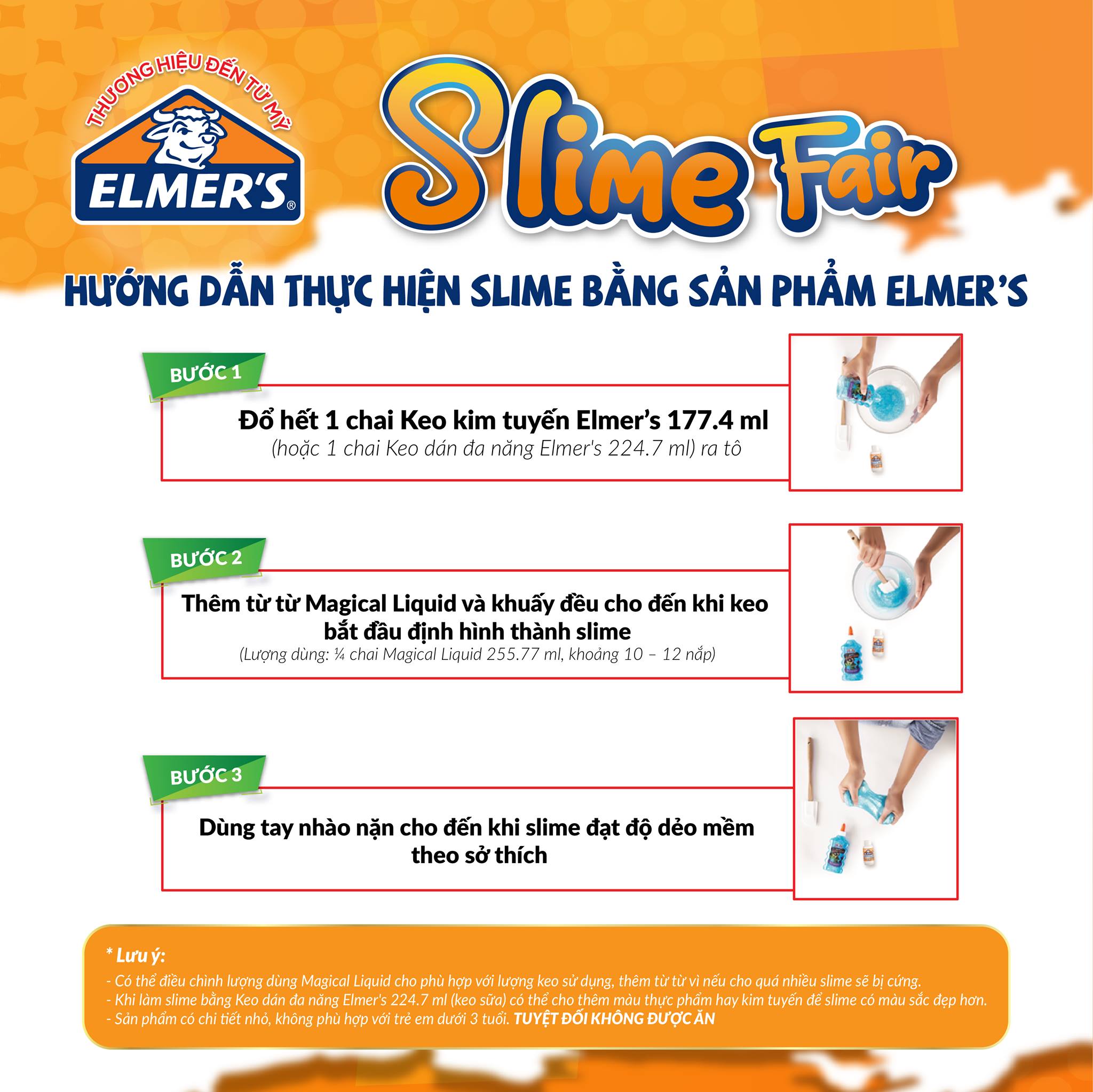 Hướng dẫn làm Slime với 3 bước đơn giản bằng keo dán Elmer’s
