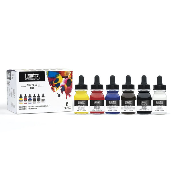 Bộ 6 màu mực acrylic hạng họa sĩ Liquitex Professional Acrylic Ink – 30ml (1Oz)