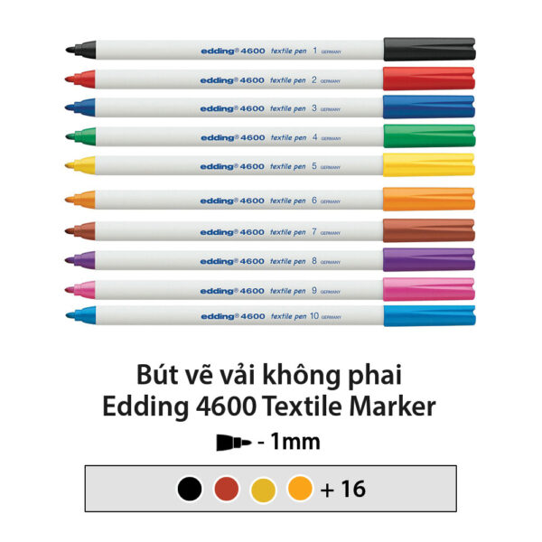 Bút Vẽ Vải Không Phai Edding 4600 Textile Marker