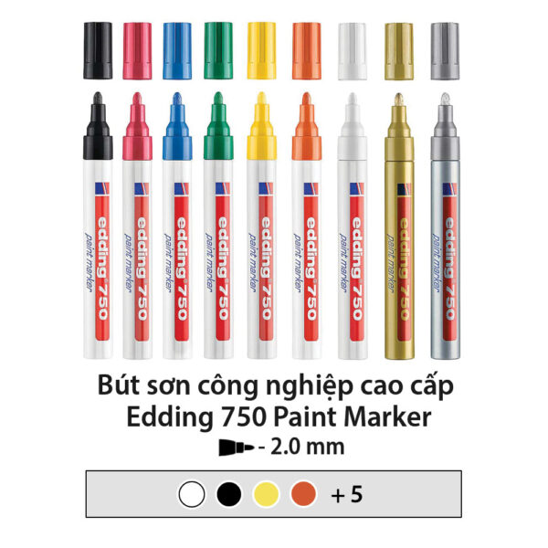 Bút sơn công nghiệp mực gốc dầu Edding 750 Paint Marker